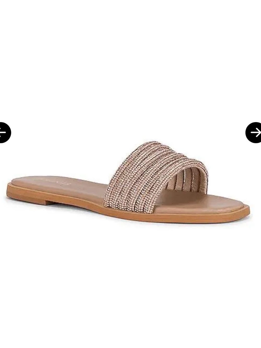 Kaanas Taupe Beaded Slide Sandal